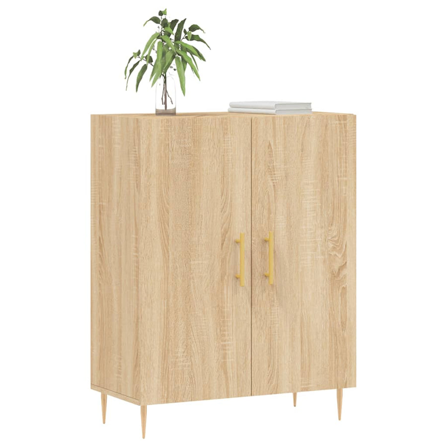 Dressoir 69,5X34X90 Cm Bewerkt Hout Sonoma Eikenkleurig