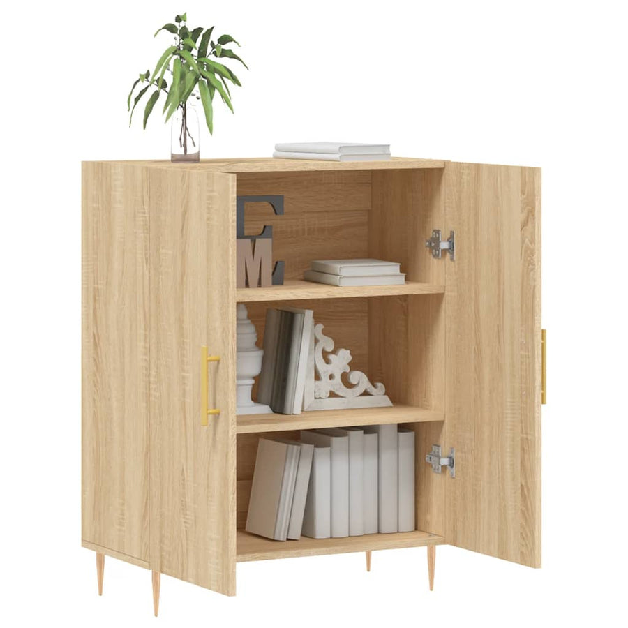 Dressoir 69,5X34X90 Cm Bewerkt Hout Sonoma Eikenkleurig