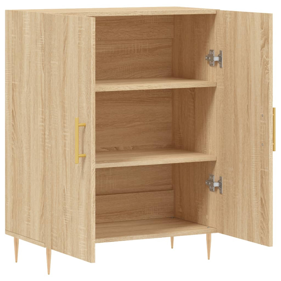 Dressoir 69,5X34X90 Cm Bewerkt Hout Sonoma Eikenkleurig