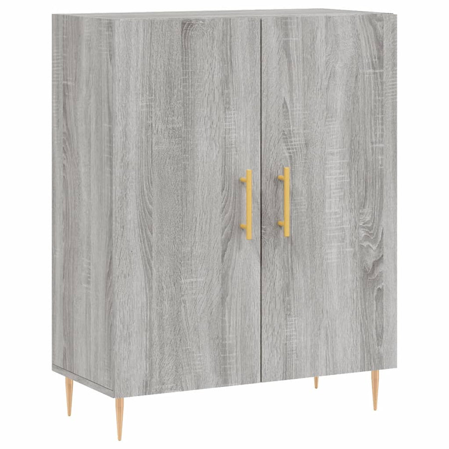 Dressoir 69,5X34X90 Cm Bewerkt Hout Grijs Sonoma Eikenkleurig
