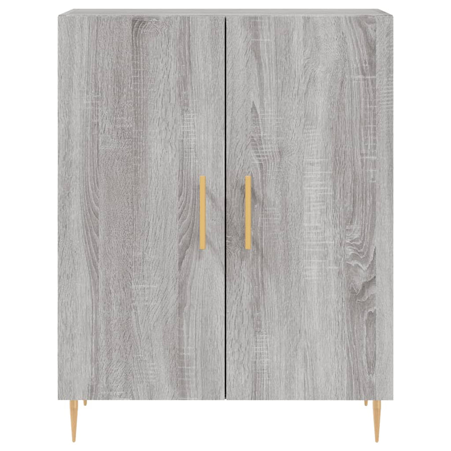 Dressoir 69,5X34X90 Cm Bewerkt Hout Grijs Sonoma Eikenkleurig