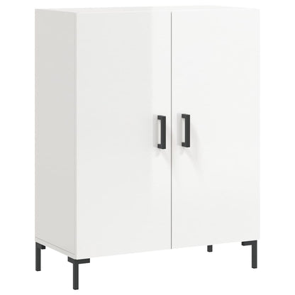 Dressoir 69,5X34X90 Cm Bewerkt Hout Hoogglans Wit