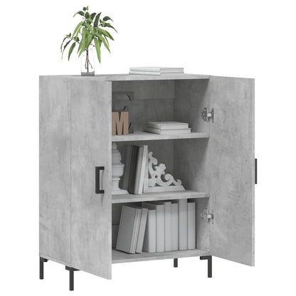Dressoir 69,5X34X90 Cm Bewerkt Hout Betongrijs
