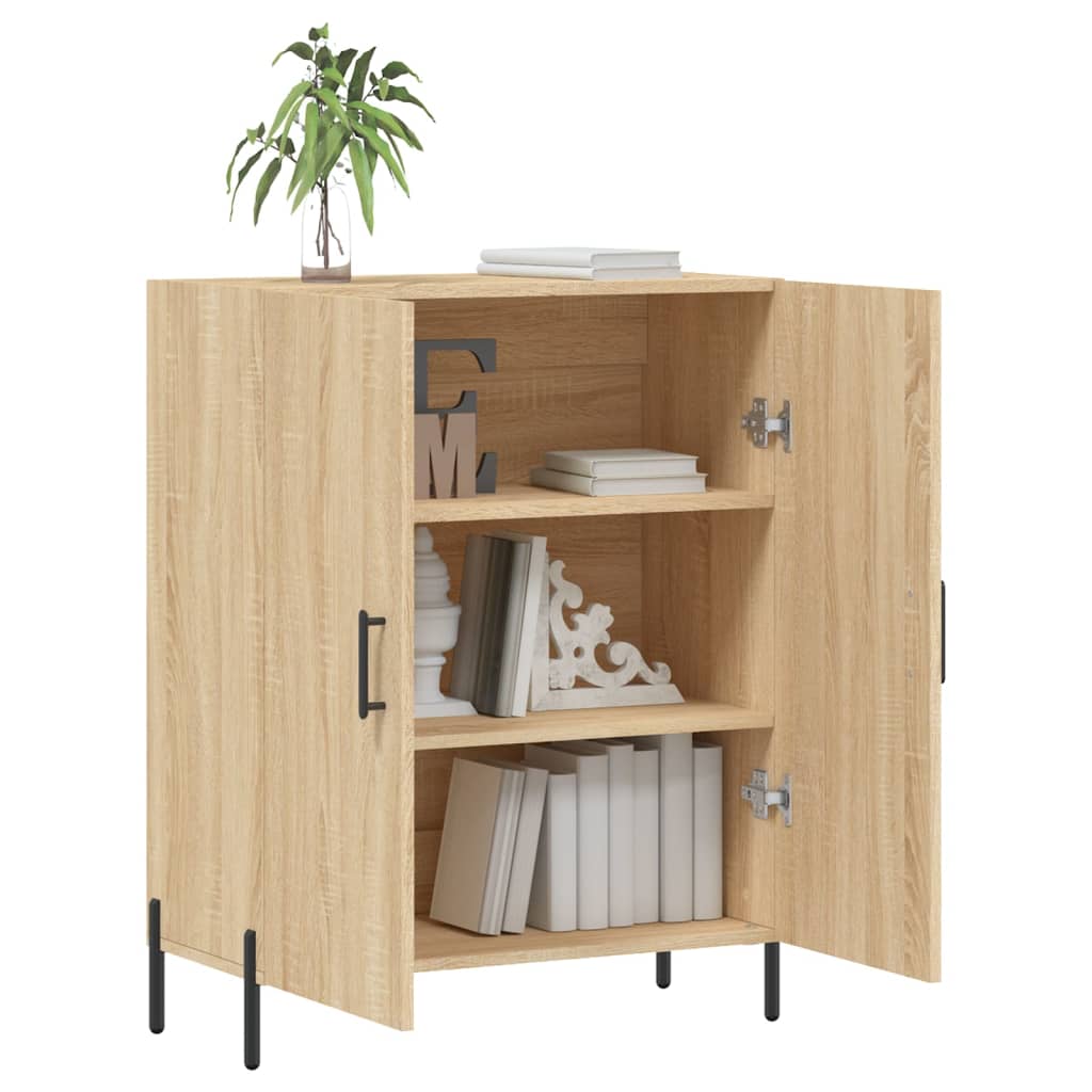 Dressoir 69,5x34x90 cm bewerkt hout sonoma eikenkleurig
