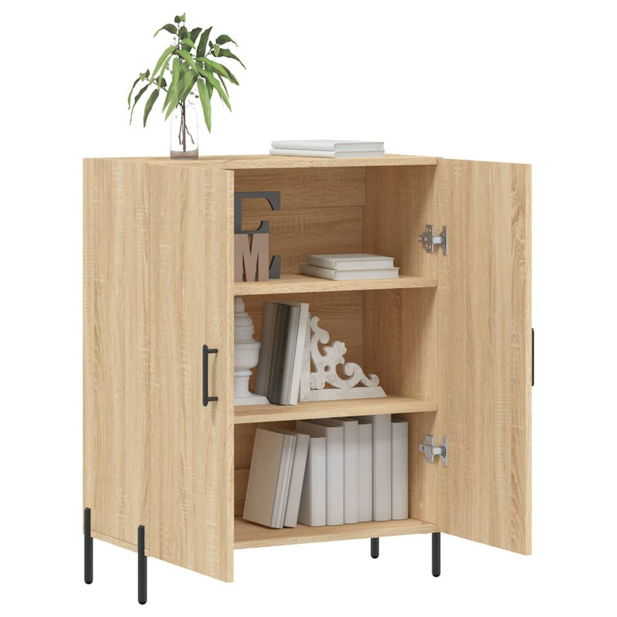 Dressoir 69,5x34x90 cm bewerkt hout sonoma eikenkleurig
