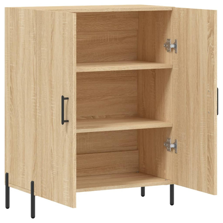 Dressoir 69,5x34x90 cm bewerkt hout sonoma eikenkleurig