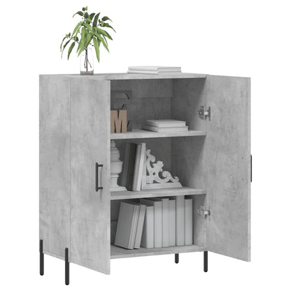 Dressoir 69,5X34X90 Cm Bewerkt Hout Betongrijs