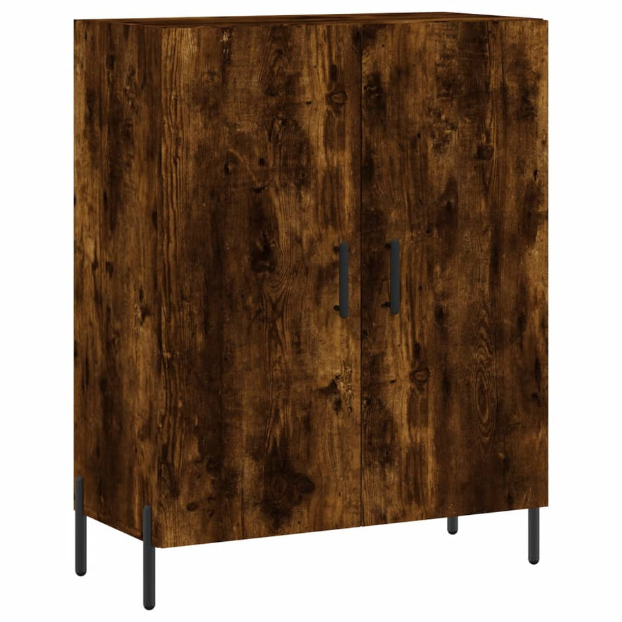 Dressoir 69,5X34X90 Cm Bewerkt Hout Gerookt Eikenkleurig