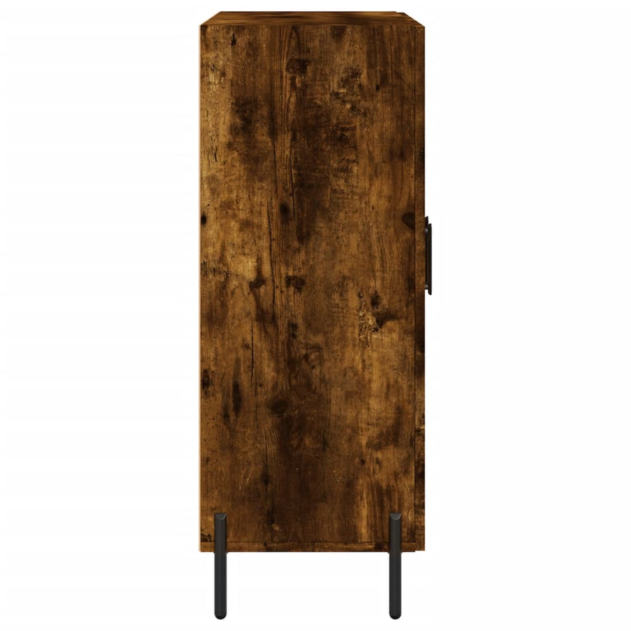 Dressoir 69,5X34X90 Cm Bewerkt Hout Gerookt Eikenkleurig