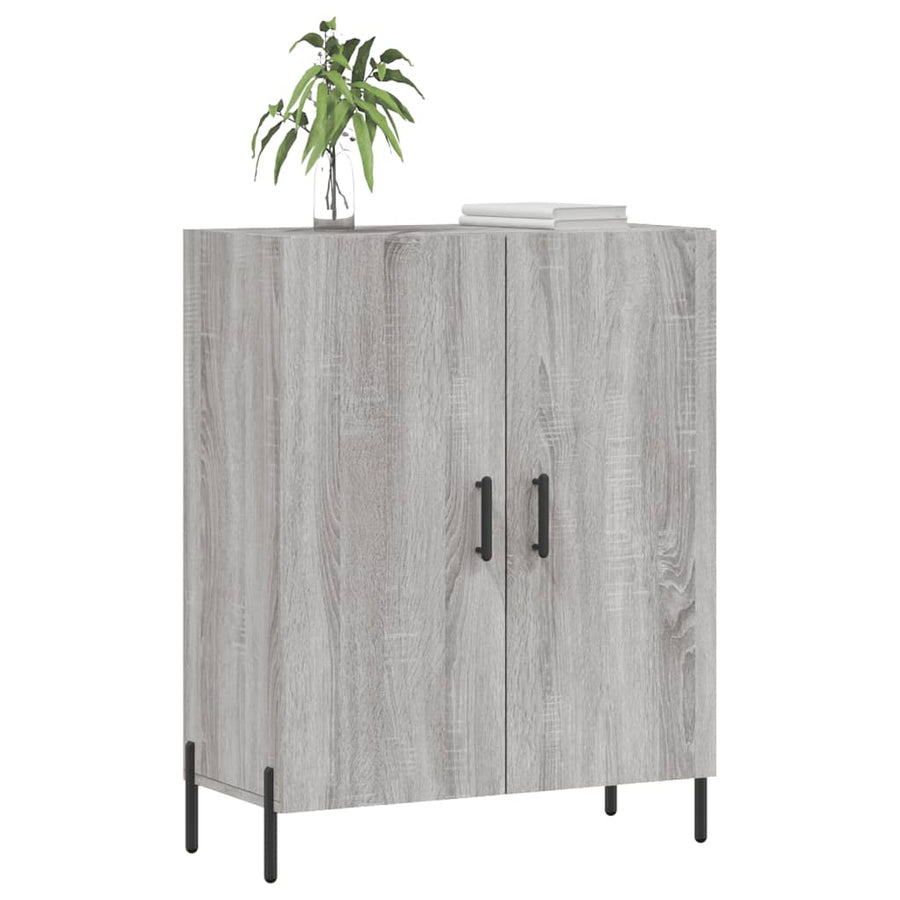 Dressoir 69,5X34X90 Cm Bewerkt Hout Grijs Sonoma Eikenkleurig
