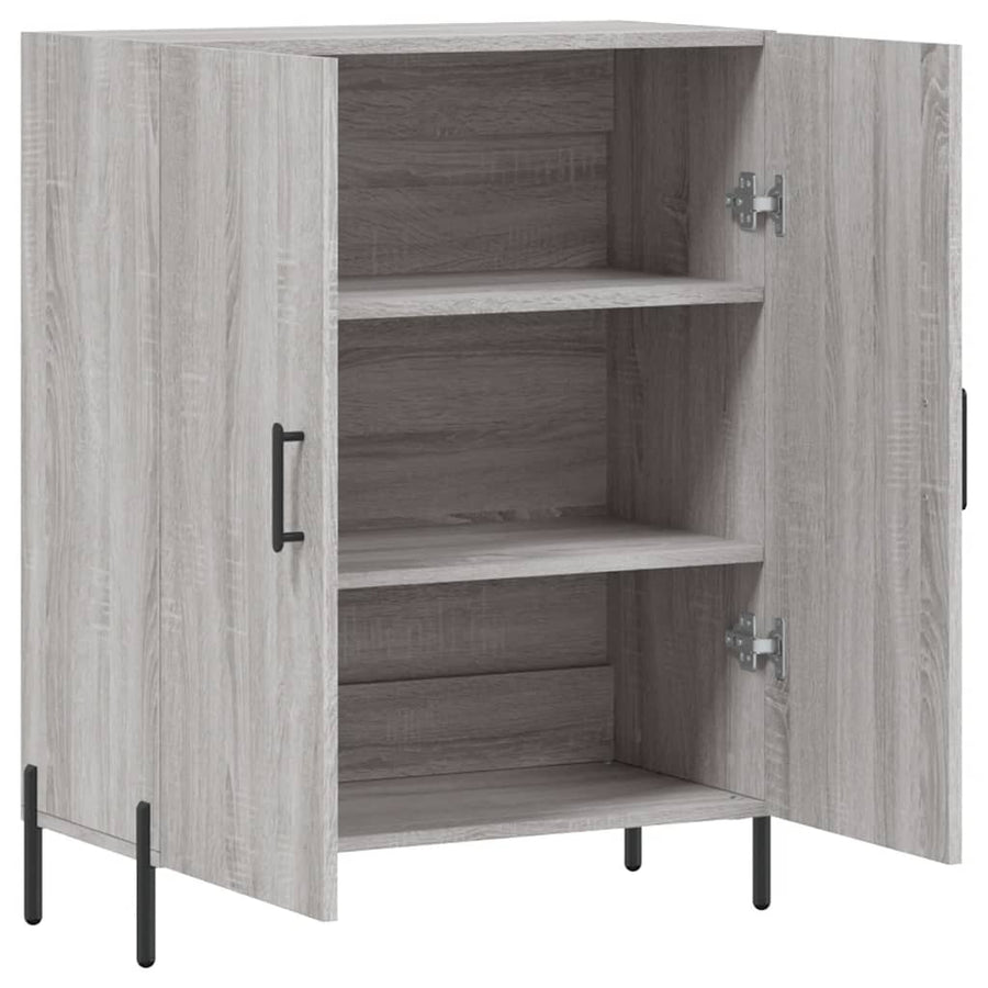 Dressoir 69,5X34X90 Cm Bewerkt Hout Grijs Sonoma Eikenkleurig