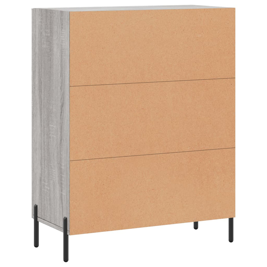 Dressoir 69,5X34X90 Cm Bewerkt Hout Grijs Sonoma Eikenkleurig
