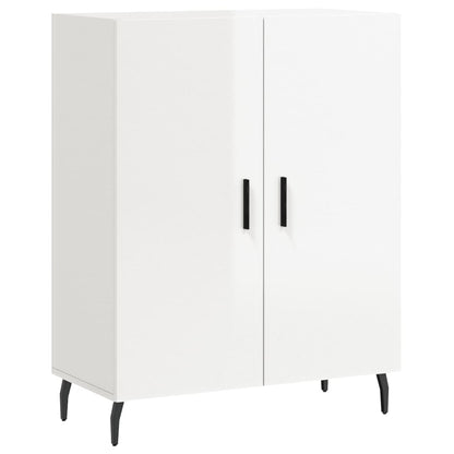 Dressoir 69,5X34X90 Cm Bewerkt Hout Hoogglans wit