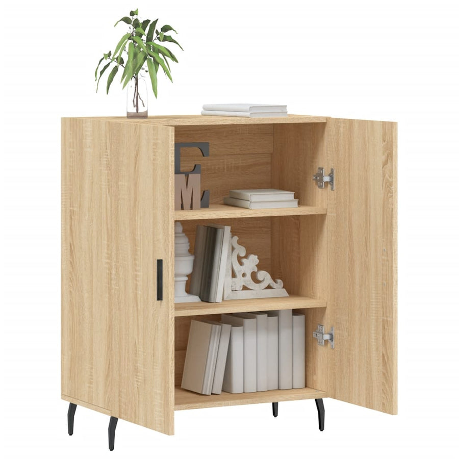 Dressoir 69,5X34X90 Cm Bewerkt Hout Kleurig Sonoma eiken