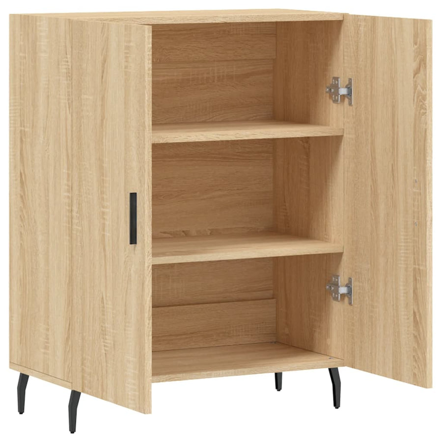 Dressoir 69,5X34X90 Cm Bewerkt Hout Kleurig Sonoma eiken