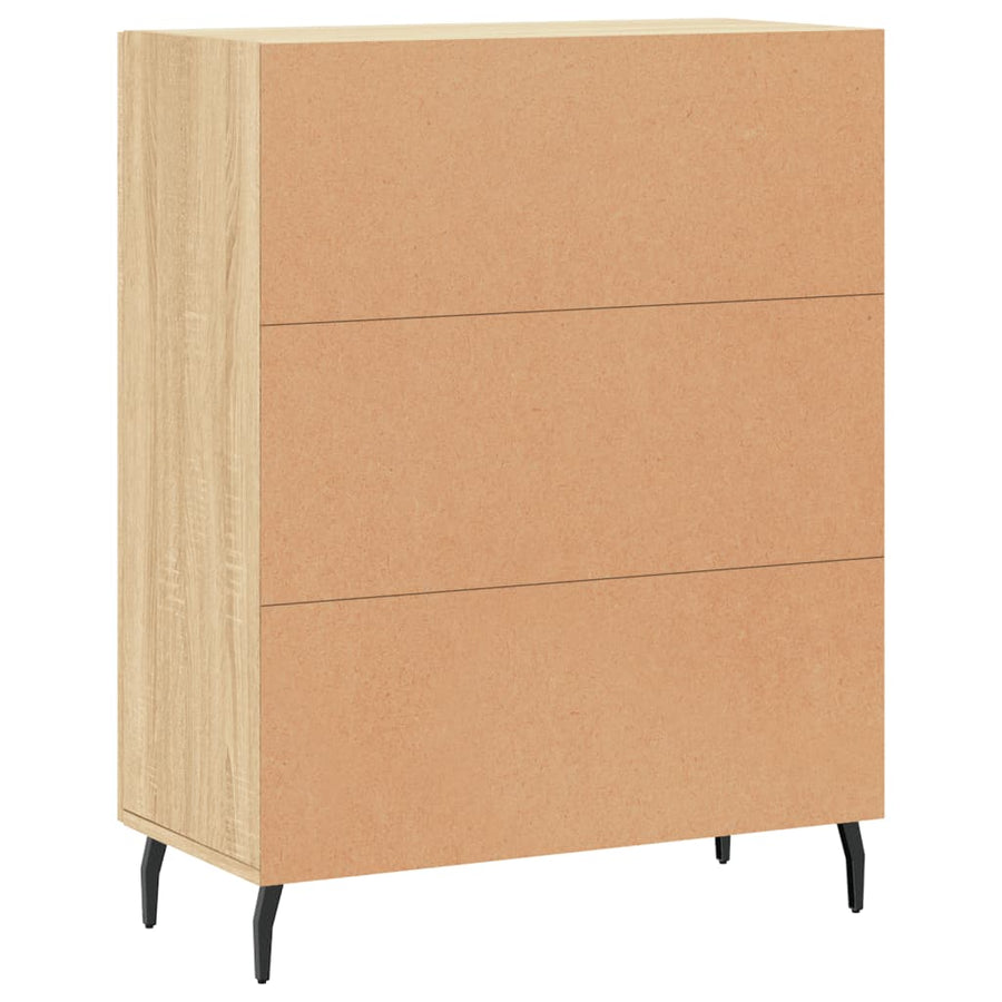 Dressoir 69,5X34X90 Cm Bewerkt Hout Kleurig Sonoma eiken