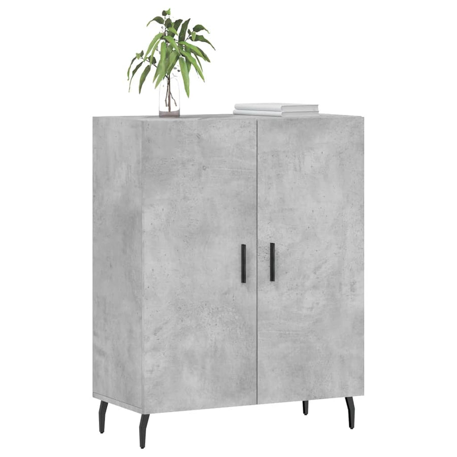 Dressoir 69,5X34X90 Cm Bewerkt Hout Betongrijs