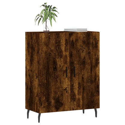Dressoir 69,5X34X90 Cm Bewerkt Hout Gerookt Eikenkleurig