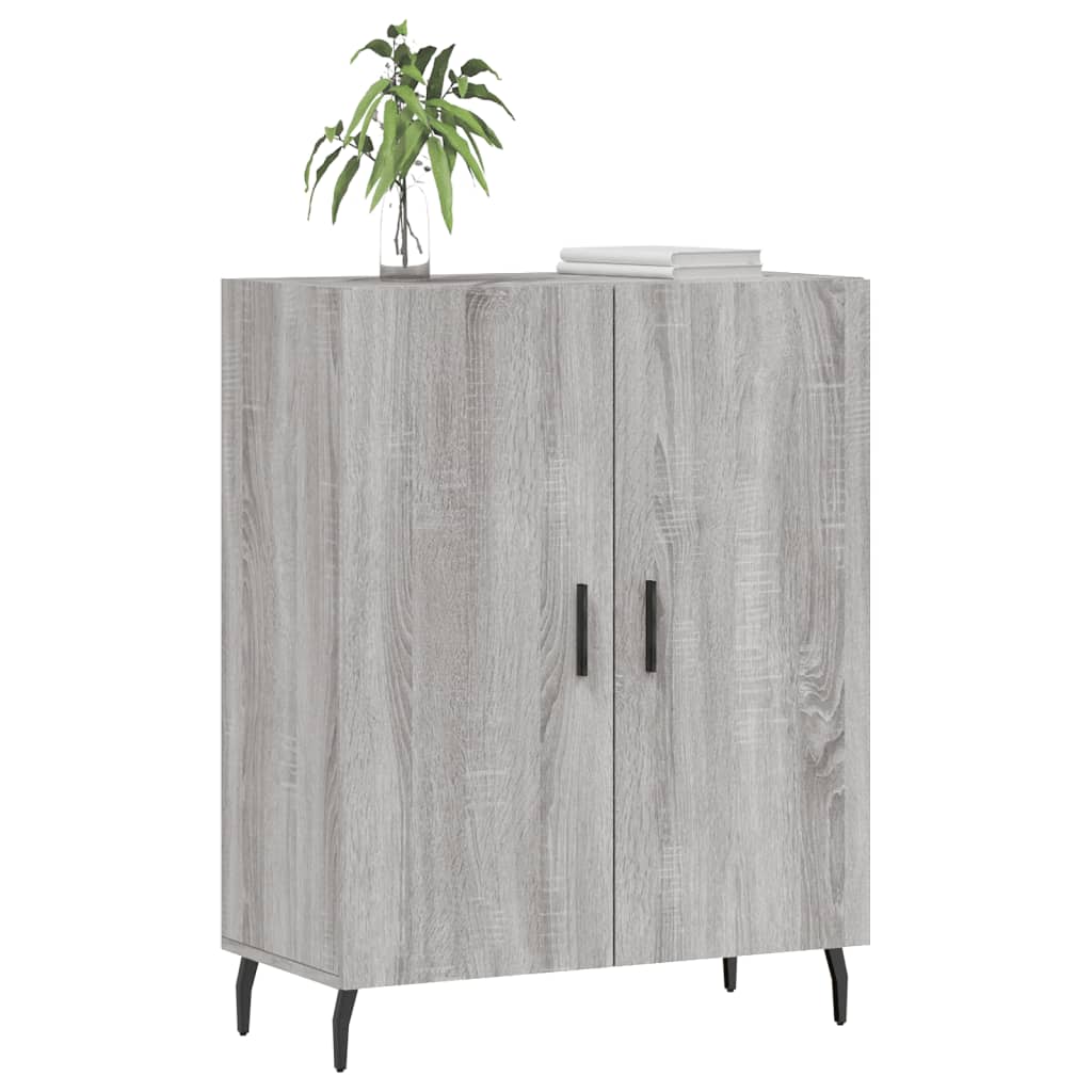 Dressoir 69,5X34X90 Cm Bewerkt Hout Eikenkleurig Grijs sonoma