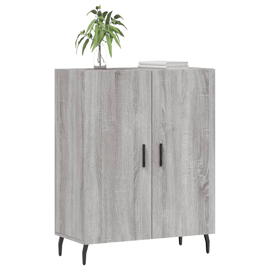Dressoir 69,5X34X90 Cm Bewerkt Hout Eikenkleurig Grijs sonoma