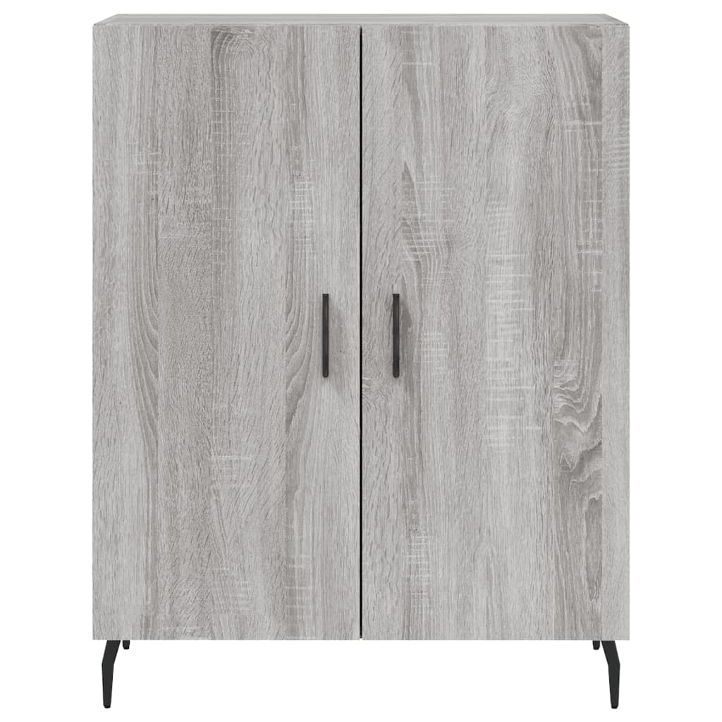 Dressoir 69,5X34X90 Cm Bewerkt Hout Eikenkleurig Grijs sonoma