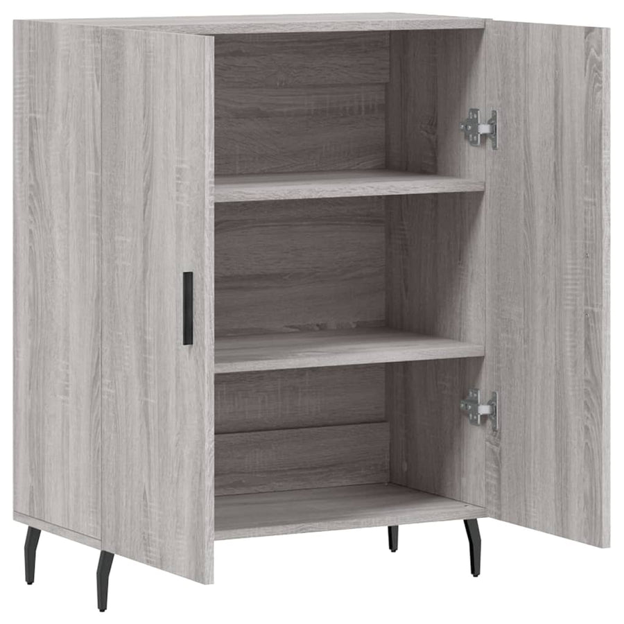 Dressoir 69,5X34X90 Cm Bewerkt Hout Eikenkleurig Grijs sonoma