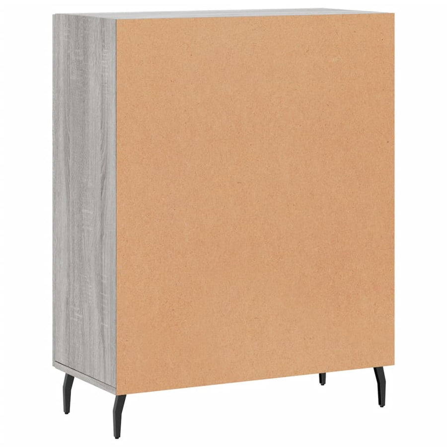 Dressoir 69,5X34X90 Cm Bewerkt Hout Eikenkleurig Grijs sonoma