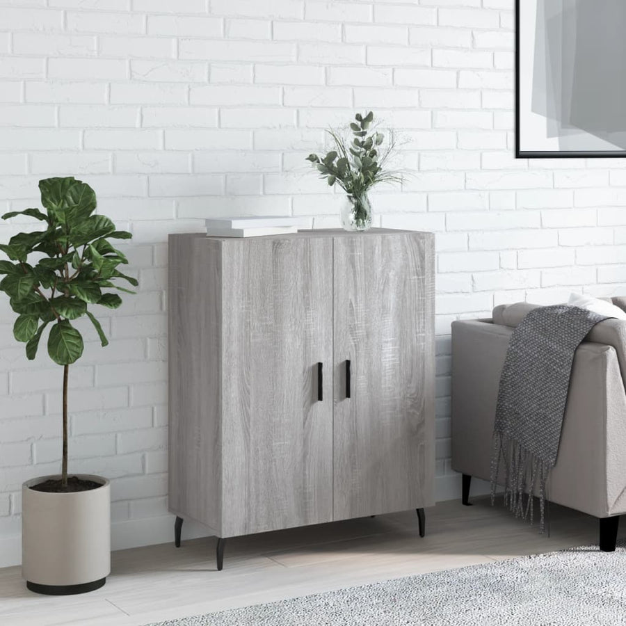 Dressoir 69,5X34X90 Cm Bewerkt Hout Eikenkleurig Grijs sonoma