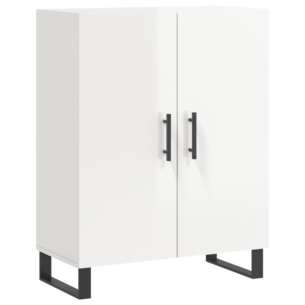 Dressoir 69,5X34X90 Cm Bewerkt Hout Hoogglans Wit