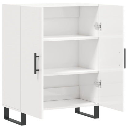 Dressoir 69,5X34X90 Cm Bewerkt Hout Hoogglans Wit