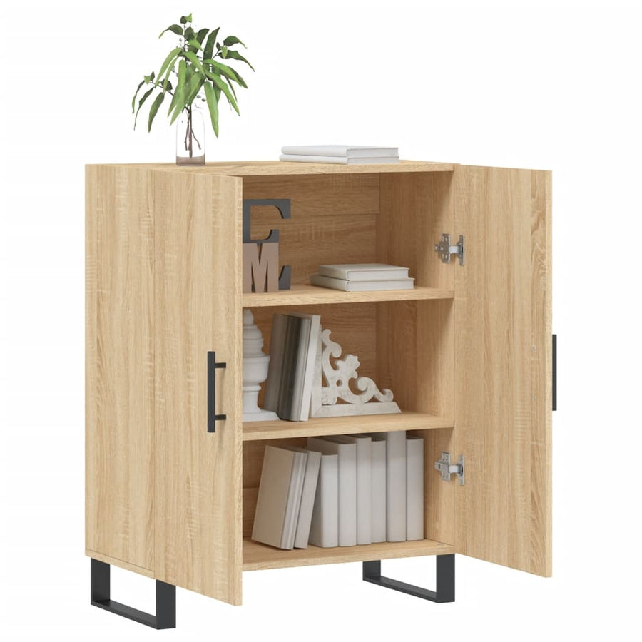 Dressoir 69,5X34X90 Cm Bewerkt Hout Sonoma Eikenkleurig