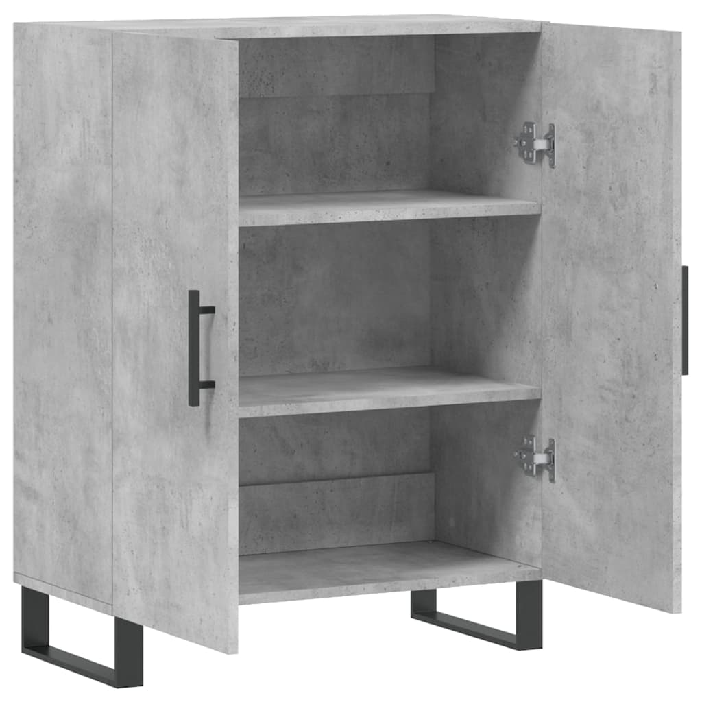 Dressoir 69,5X34X90 Cm Bewerkt Hout Betongrijs