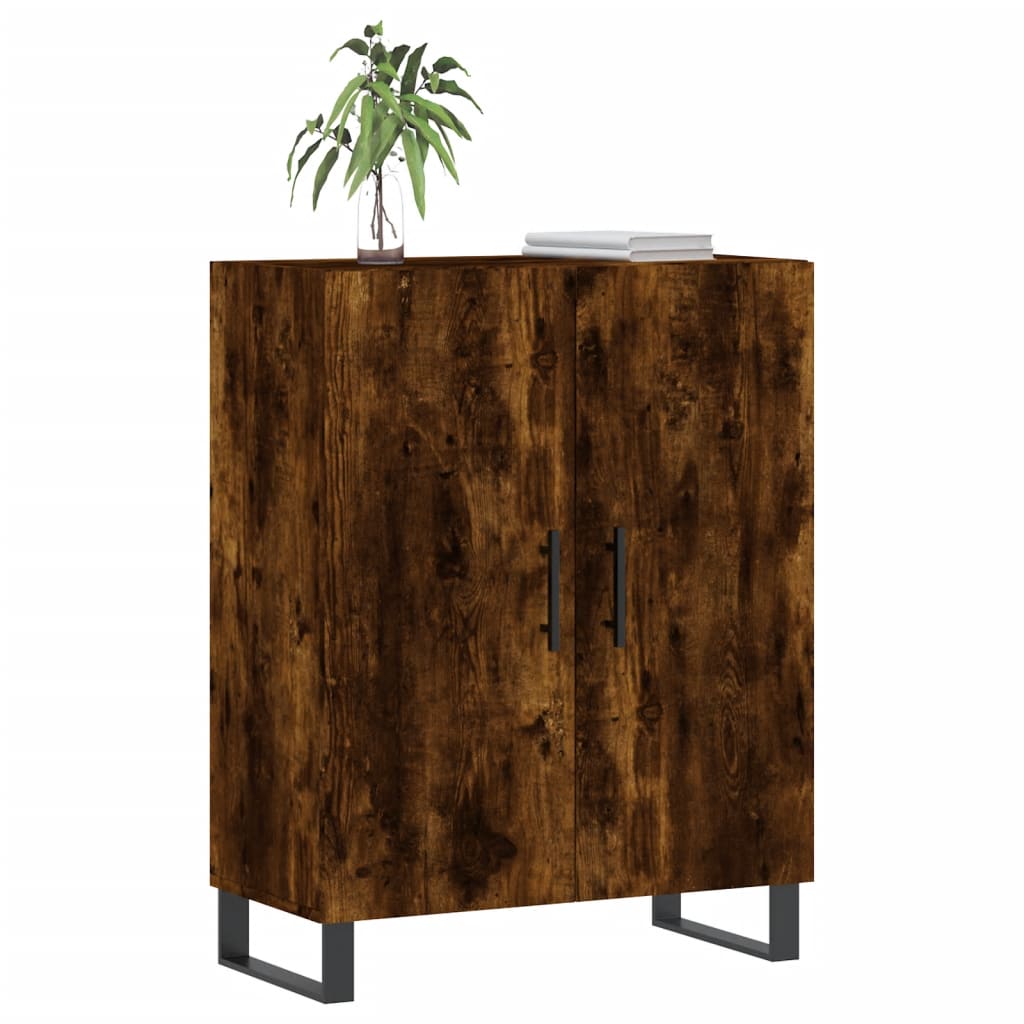Dressoir 69,5X34X90 Cm Bewerkt Hout Gerookt Eikenkleurig
