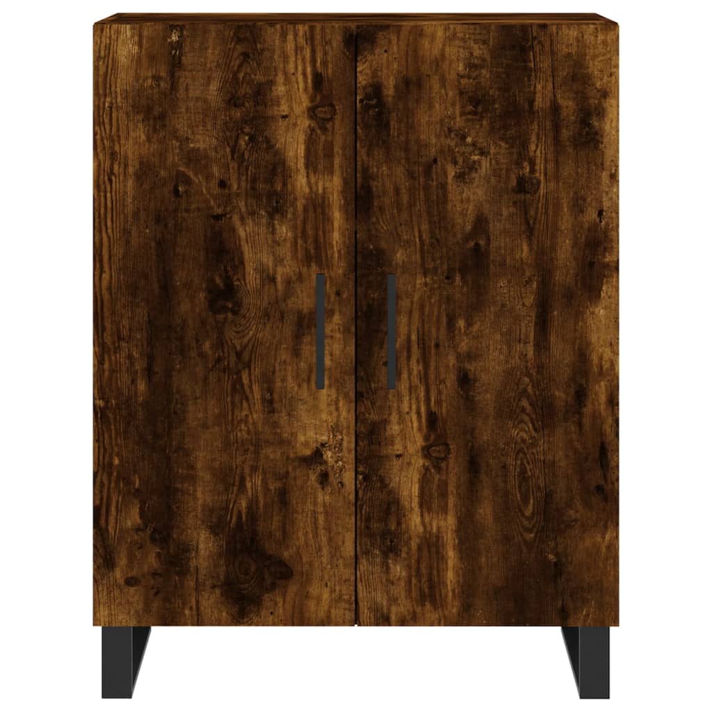 Dressoir 69,5X34X90 Cm Bewerkt Hout Gerookt Eikenkleurig