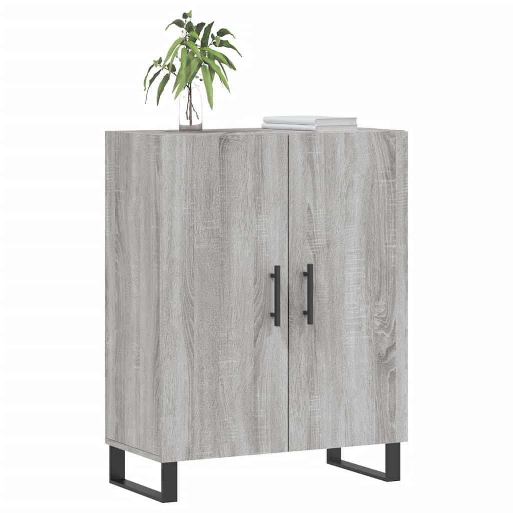 Dressoir 69,5X34X90 Cm Bewerkt Hout Grijs Sonoma Eikenkleurig