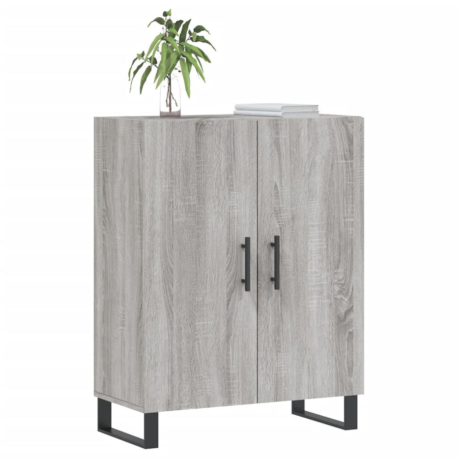 Dressoir 69,5X34X90 Cm Bewerkt Hout Grijs Sonoma Eikenkleurig