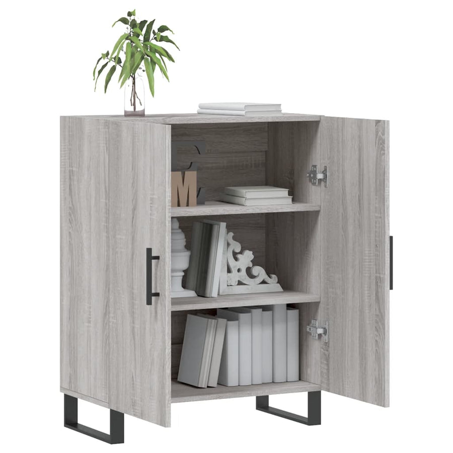 Dressoir 69,5X34X90 Cm Bewerkt Hout Grijs Sonoma Eikenkleurig