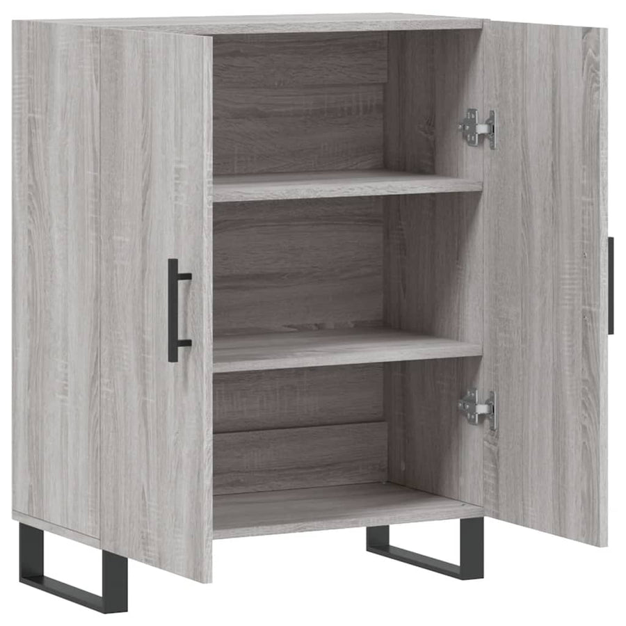 Dressoir 69,5X34X90 Cm Bewerkt Hout Grijs Sonoma Eikenkleurig