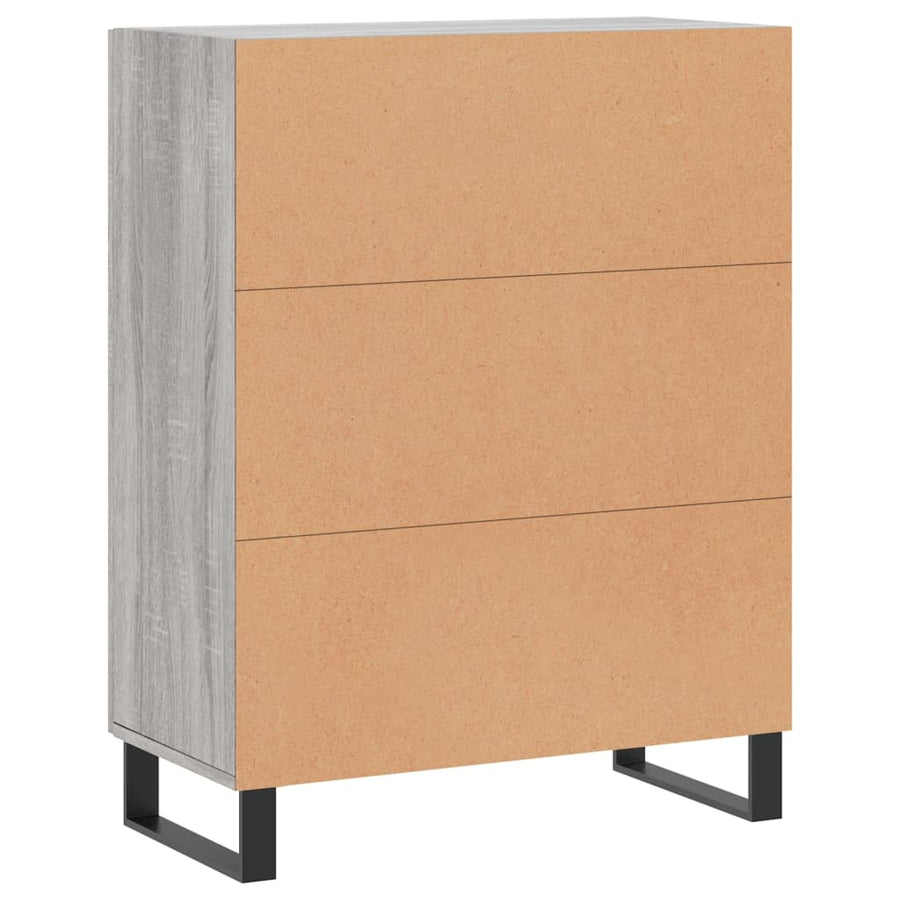 Dressoir 69,5X34X90 Cm Bewerkt Hout Grijs Sonoma Eikenkleurig