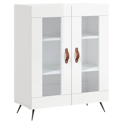 Dressoir 69,5X34X90 Cm Bewerkt Hout Hoogglans Wit