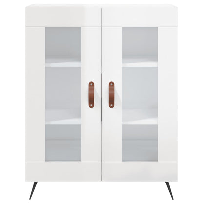 Dressoir 69,5X34X90 Cm Bewerkt Hout Hoogglans Wit