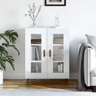 Dressoir 69,5x34x90 cm bewerkt hout hoogglans wit