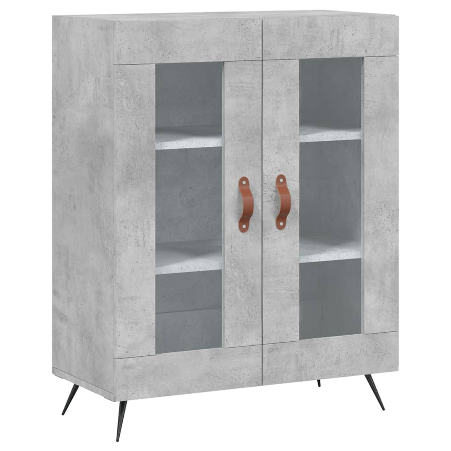 Dressoir 69,5X34X90 Cm Bewerkt Hout Betongrijs