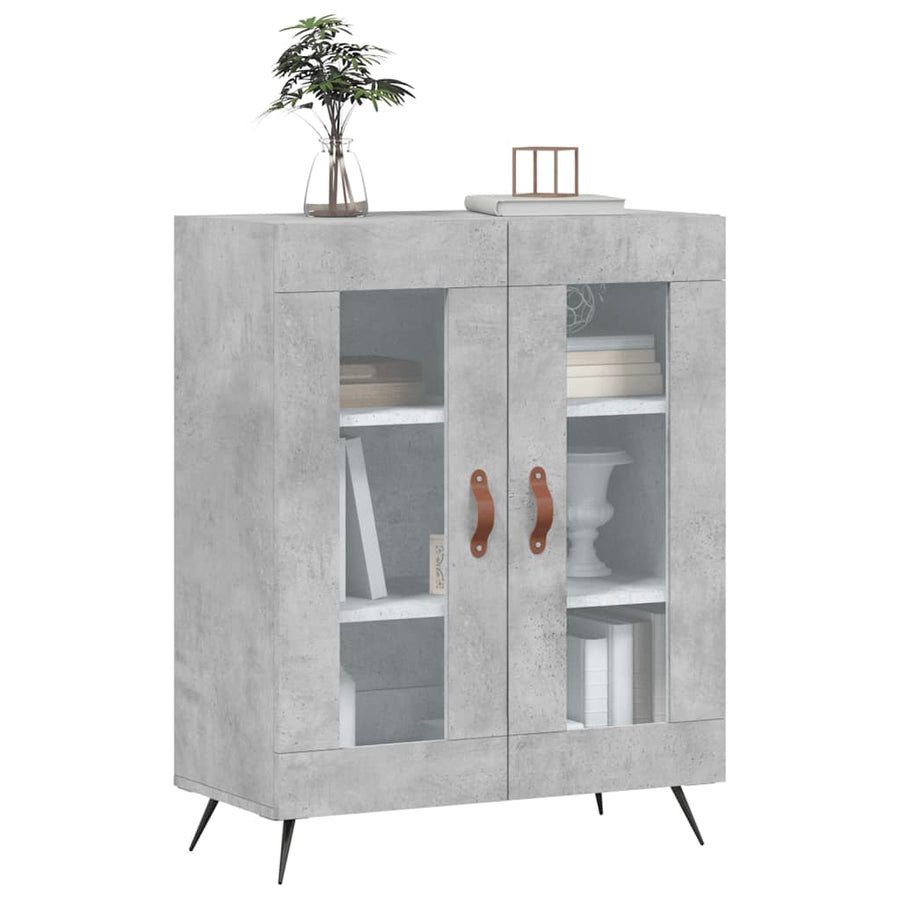 Dressoir 69,5X34X90 Cm Bewerkt Hout Betongrijs