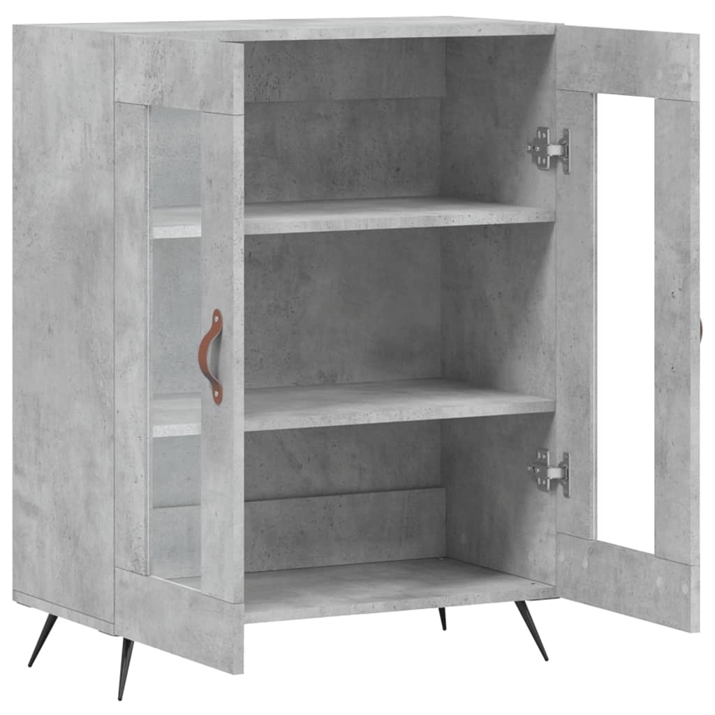 Dressoir 69,5X34X90 Cm Bewerkt Hout Betongrijs