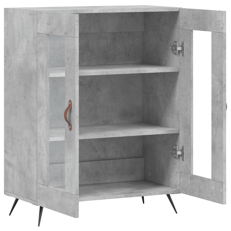 Dressoir 69,5X34X90 Cm Bewerkt Hout Betongrijs