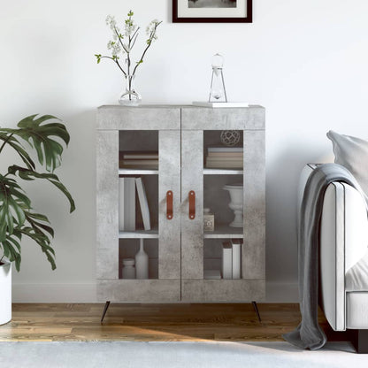 Dressoir 69,5X34X90 Cm Bewerkt Hout Betongrijs