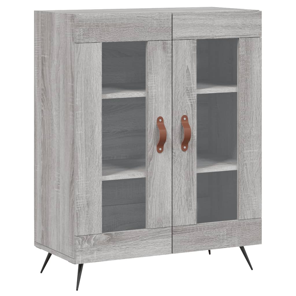 Dressoir 69,5X34X90 Cm Bewerkt Hout Grijs Sonoma Eikenkleurig