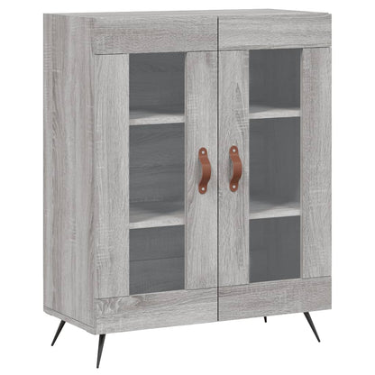 Dressoir 69,5X34X90 Cm Bewerkt Hout Grijs Sonoma Eikenkleurig
