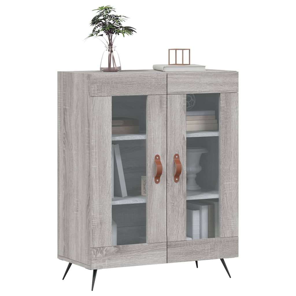 Dressoir 69,5X34X90 Cm Bewerkt Hout Grijs Sonoma Eikenkleurig